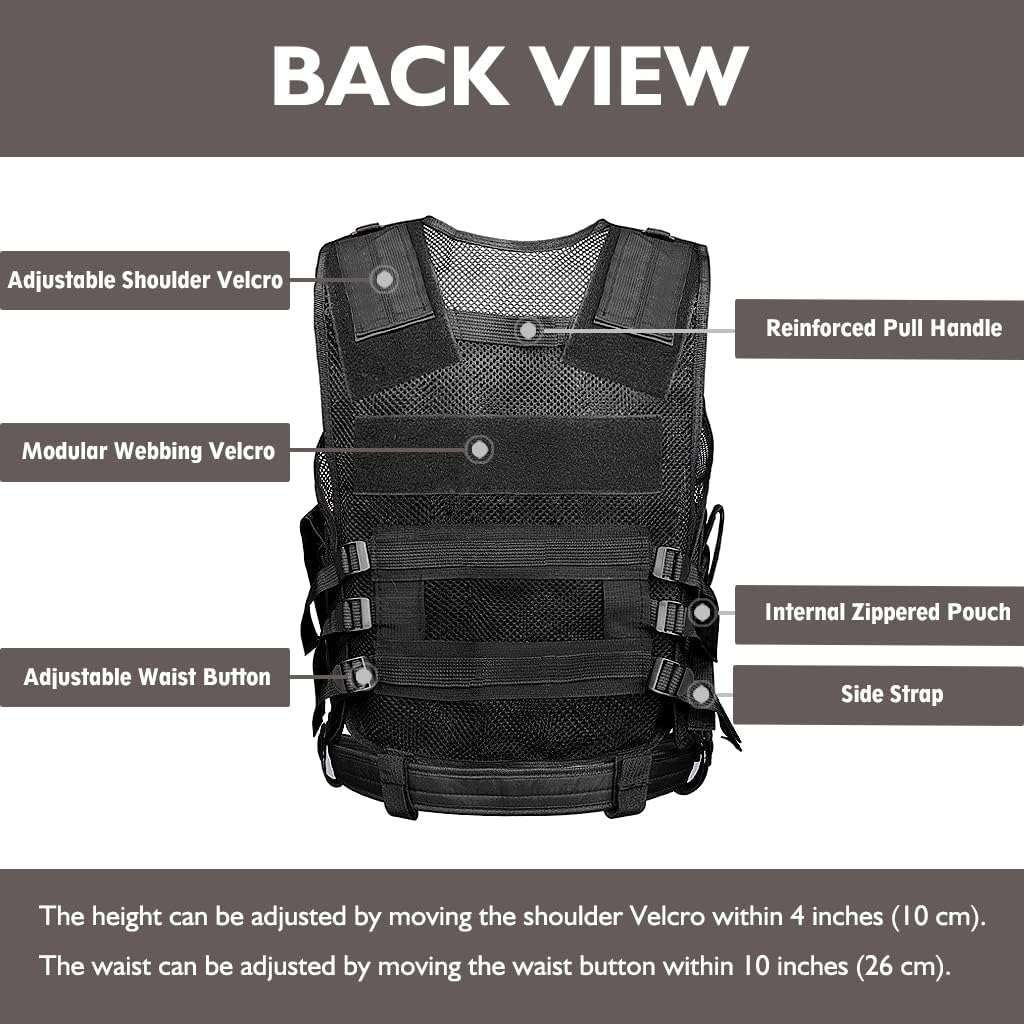 Chaleco de Airsoft para adultos, ajustable, S-XXXXL, chaleco táctico para hombres, ligero, transpirable, nailon 600D, chaleco de combate juvenil