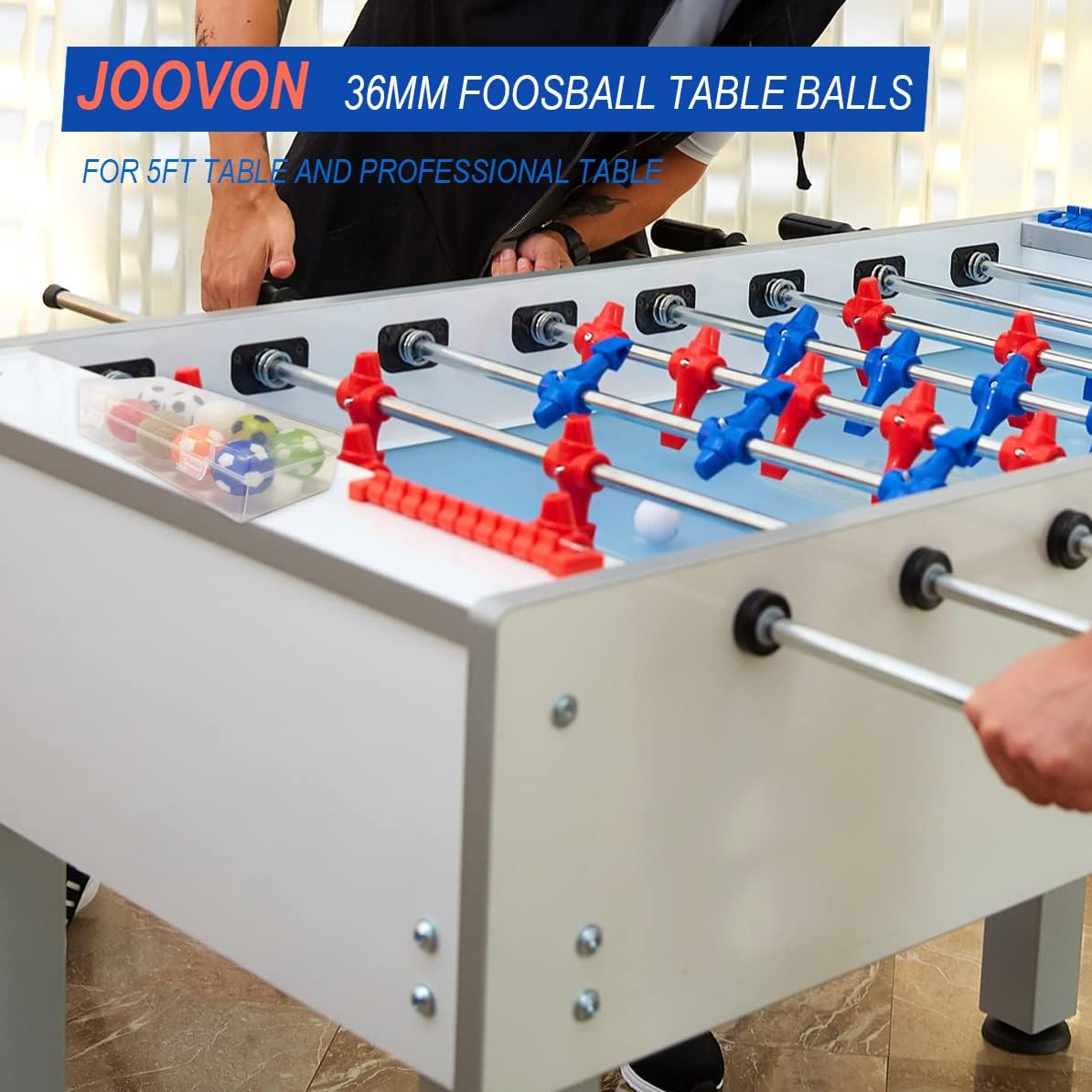 Pelotas de mesa de futbolín de 1.42 pulgadas de 1.26 pulgadas para futbolín, juego de mesa, accesorios de futbolín, reemplazos multicolor con una