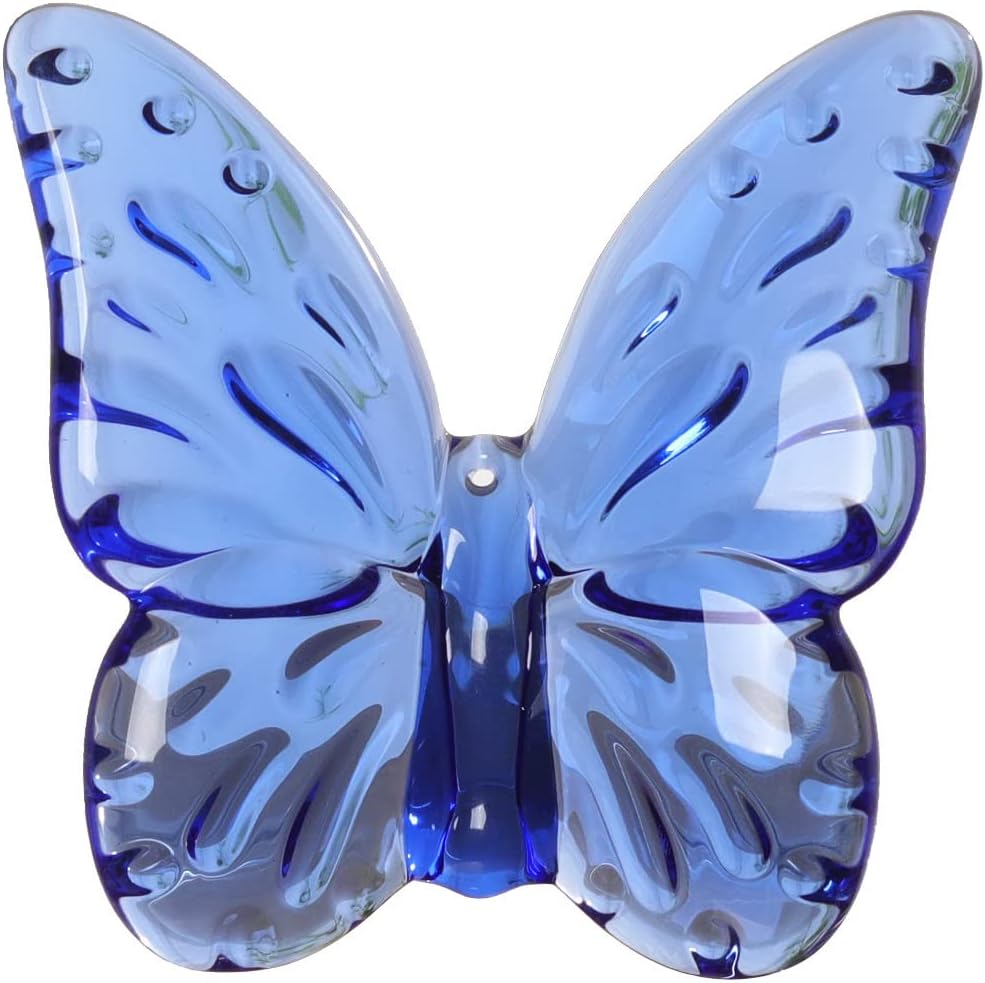 WEISIPU Figura de mariposa de cristal coleccionable, estatua de adorno de cristal para decoración de mesa de pisapapapeles para oficina en casa,