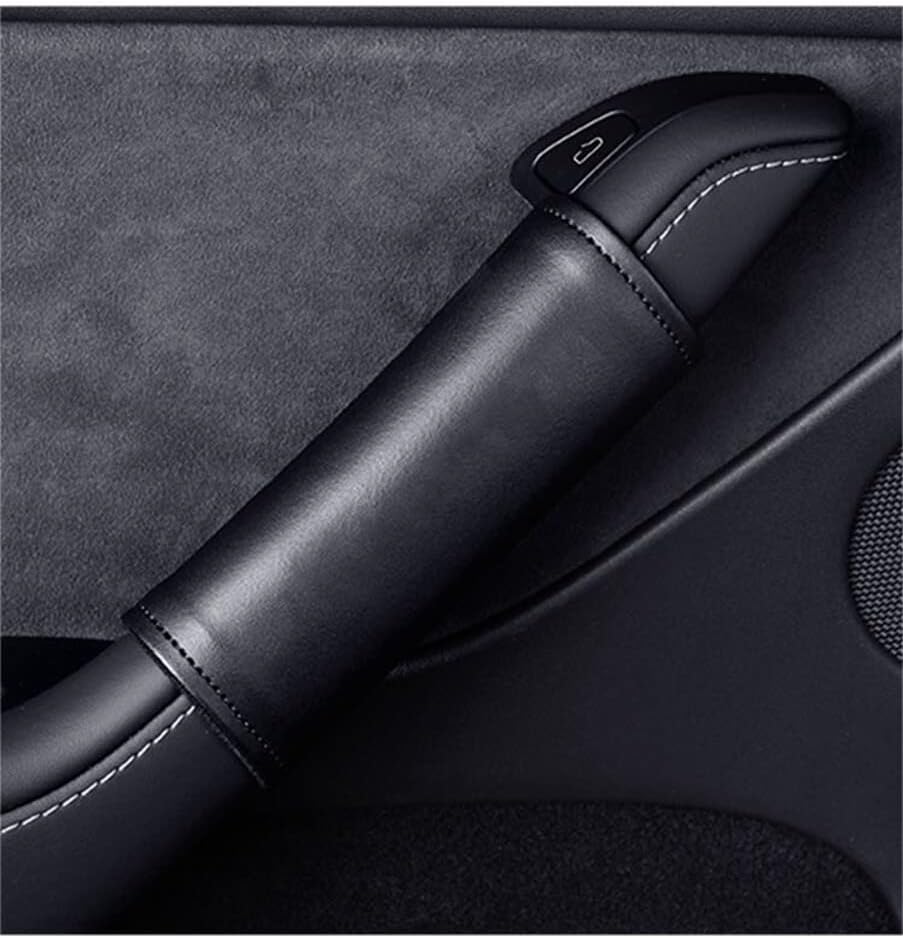 4 fundas protectoras para manija de puerta interior de automóvil para el modelo 3 Y 2021-2023, cubierta protectora antiarañazos, de piel sintética,
