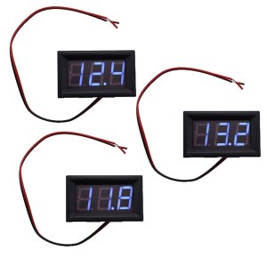 DC 0-30V 3-Digital Display Medidor de Voltaje 3pcs Voltímetro Panel Motocicleta DC 0-30V 3-Digital Display Medidor de Voltaje 3pcs Voltímetro Panel Motocicleta