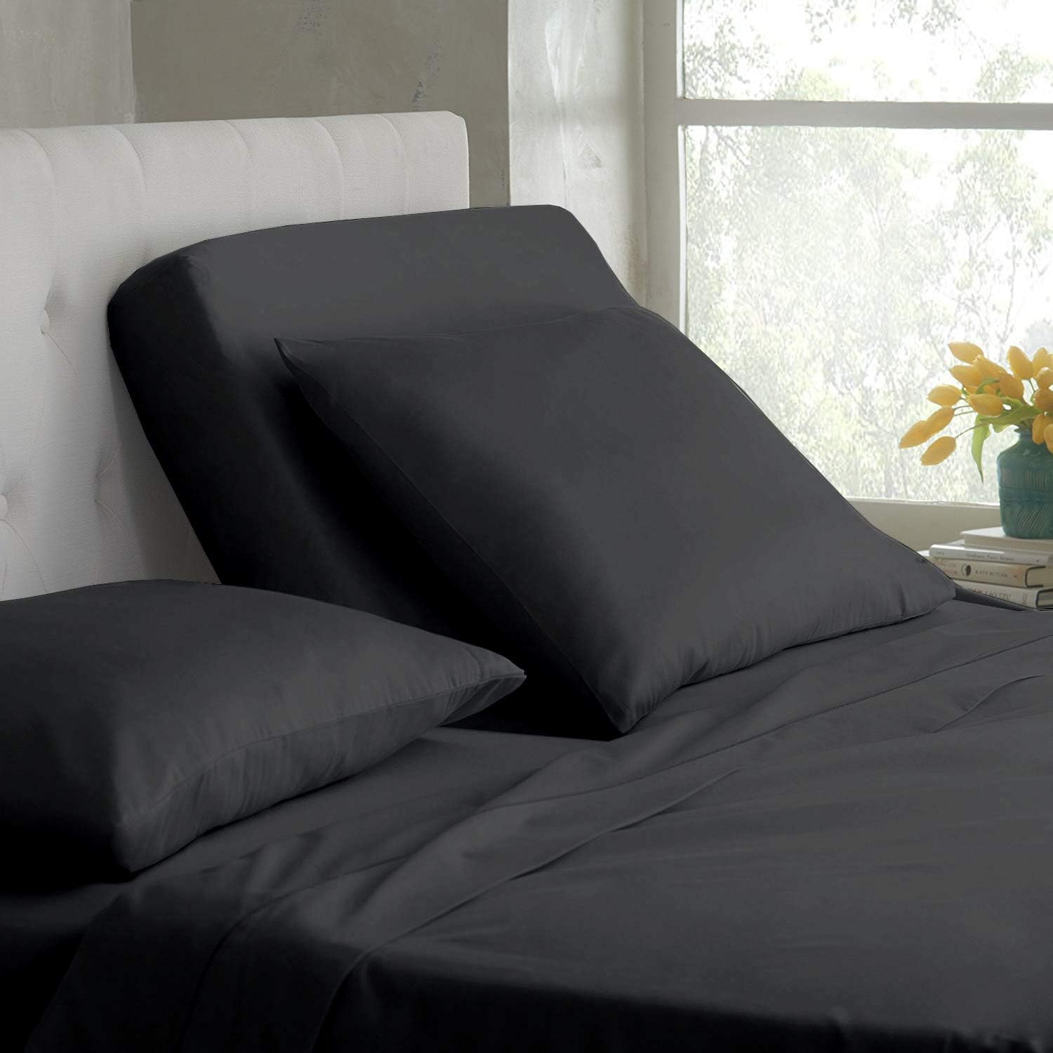Top Split King – Juego de sábanas para camas ajustables, sábanas para dormir con números, cama King dividida, bolsillo profundo de 39 pulgadas,