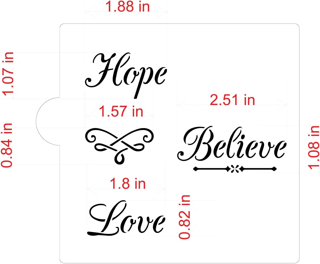 Plantillas de diseño con diseño de galletas y manualidades de Hope, Believe, Love Cookie and Craft