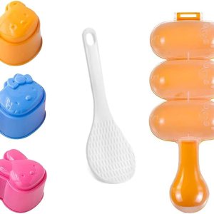 Molde de bola de arroz para batido de sushi, molde de sushi con formas de animales (3 piezas + 1 pieza) herramienta de bricolaje herramienta de Molde de bola de arroz para batido de sushi, molde de sushi con formas de animales (3 piezas + 1 pieza) herramienta de bricolaje herramienta de