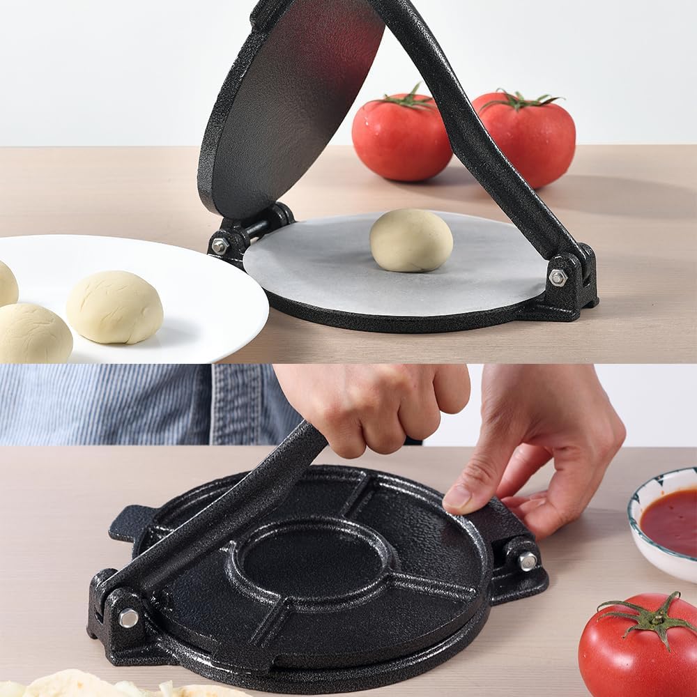 Prensa de tortilla de hierro fundido, máquina de tortilla, prensa para tortillas de alta resistencia, prensa de tortilla de harina, prensa de
