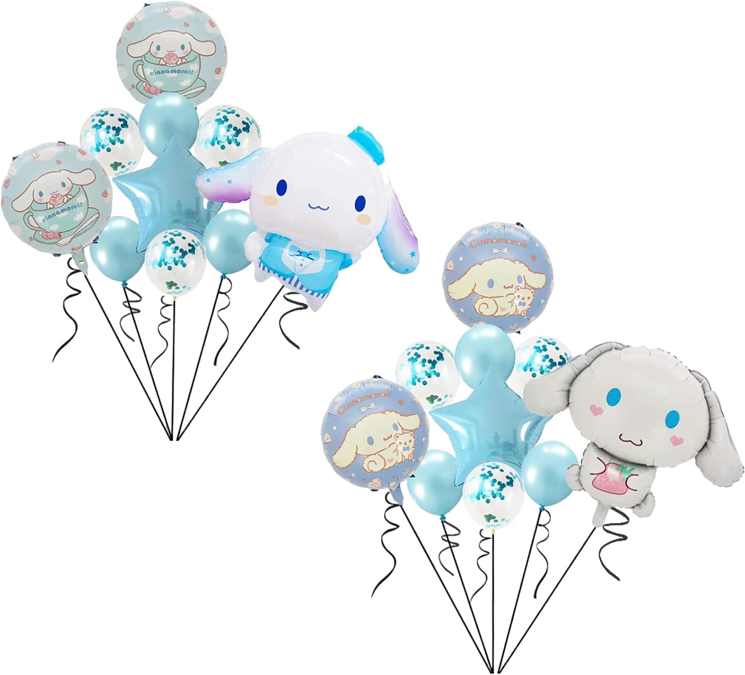 20 globos de decoración de fiesta de anime, globos de doble cara de material de película de aluminio, suministros de fiesta temática de anime,