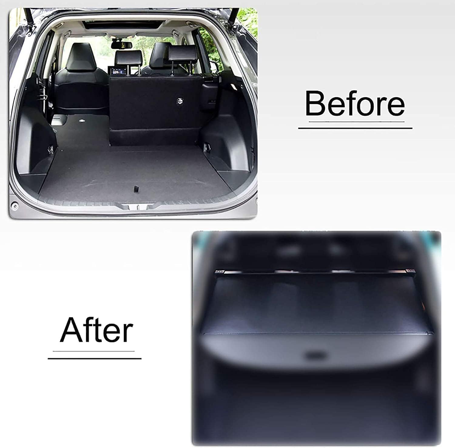 kaungka Funda protectora de carga compatible con Honda CRV 2023, resistente, color negro, protector de maletero retráctil (versión actualizada no