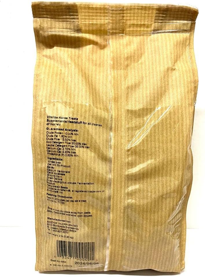 Vitalize – Golosinas para caballos con bajo contenido de azúcar, golosinas para caballos con sabor a zanahoria, golosinas saludables para caballos –
