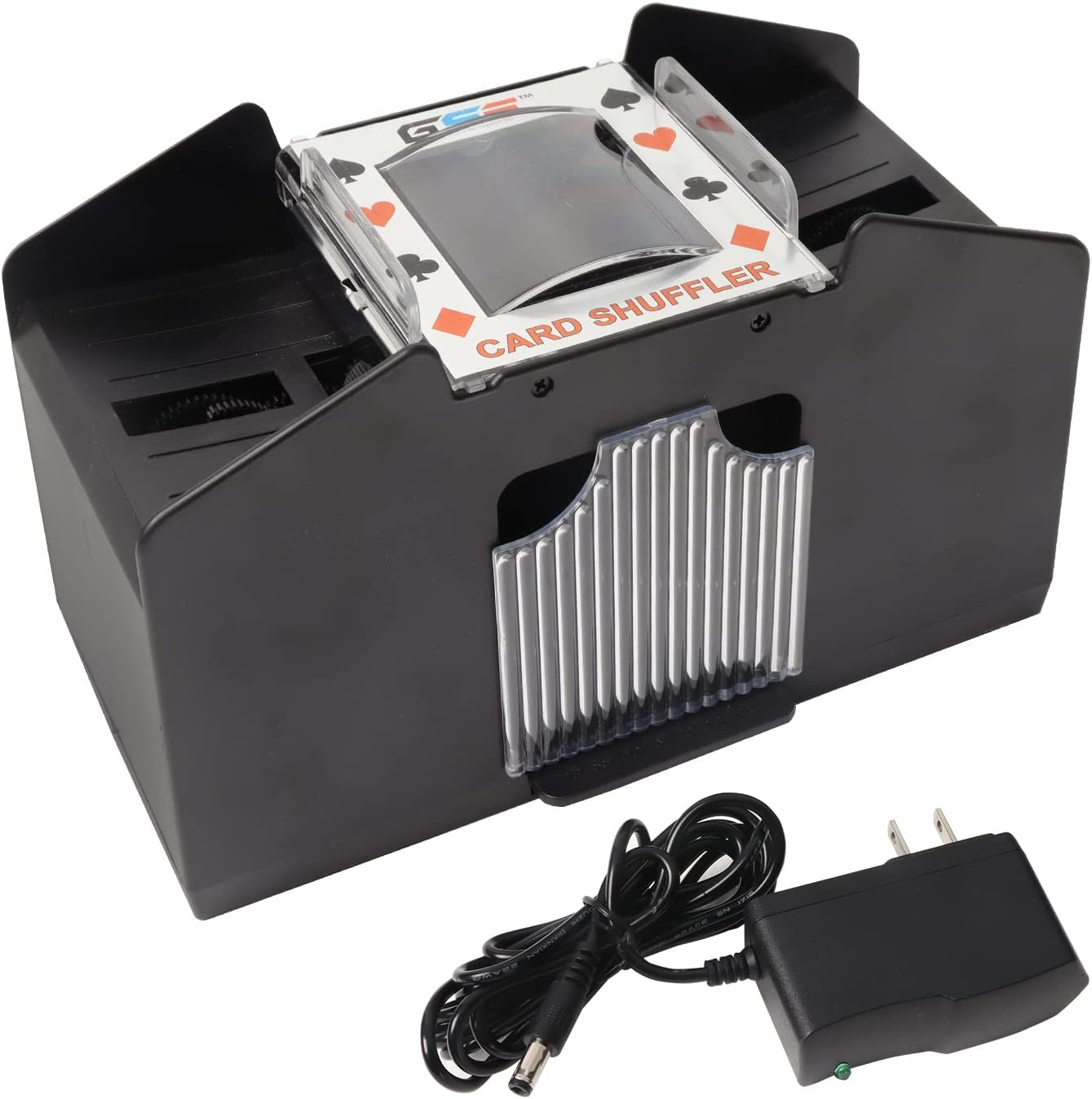 GSE – Barajador automático de cartas de 4 barajas, CACC y funciona con pilas, máquinas barajadoras eléctricas para jugar a las cartas, blackjack,