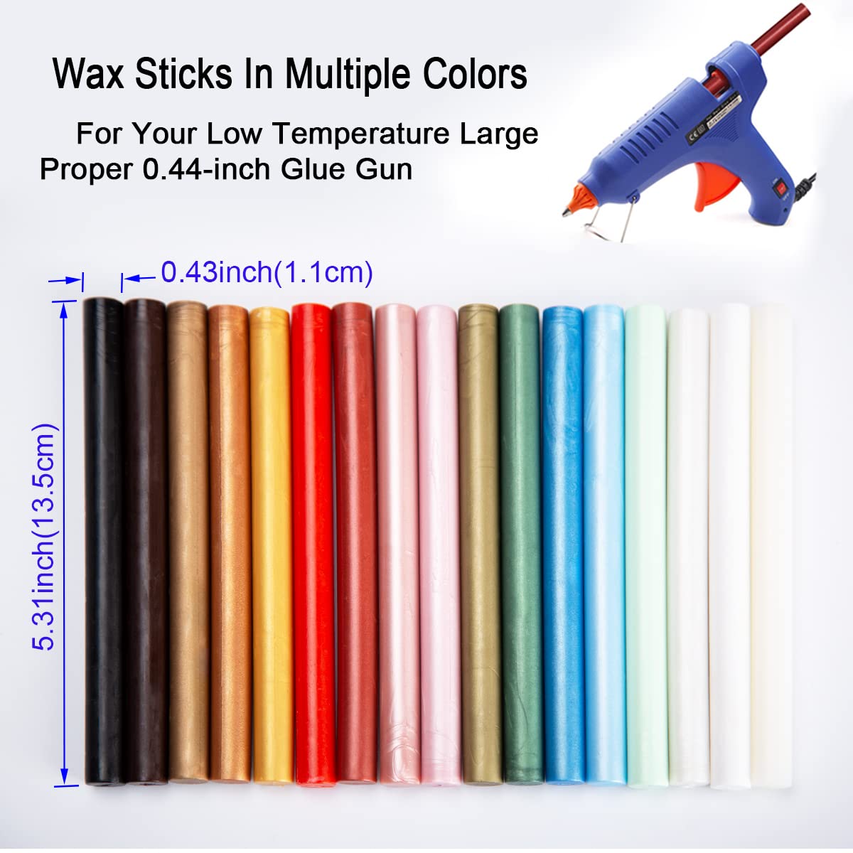 Zifospy – 15 barras de sellado de cera para pistola de pegamento para sellar cera, varillas de cera para sellar cera, palitos de cera para