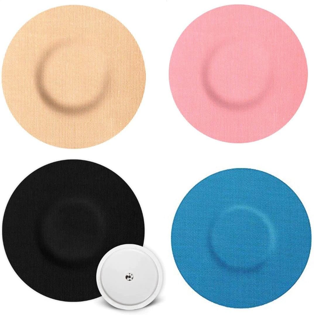 Paquete de 20 parches de sensor compatibles con Freestyle Libre de 2 y 14 días, color azul, sin látex, parche CGM negro y bonitas cubiertas CGM