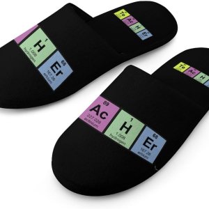 Science Teacher Chemical Elements Slippers For Women Indoor Washable Non Slip Light Soft House Cotton Shoes Bedroom Science Teacher Chemical Elements Slippers For Women Indoor Washable Non Slip Light Soft House Cotton Shoes Bedroom