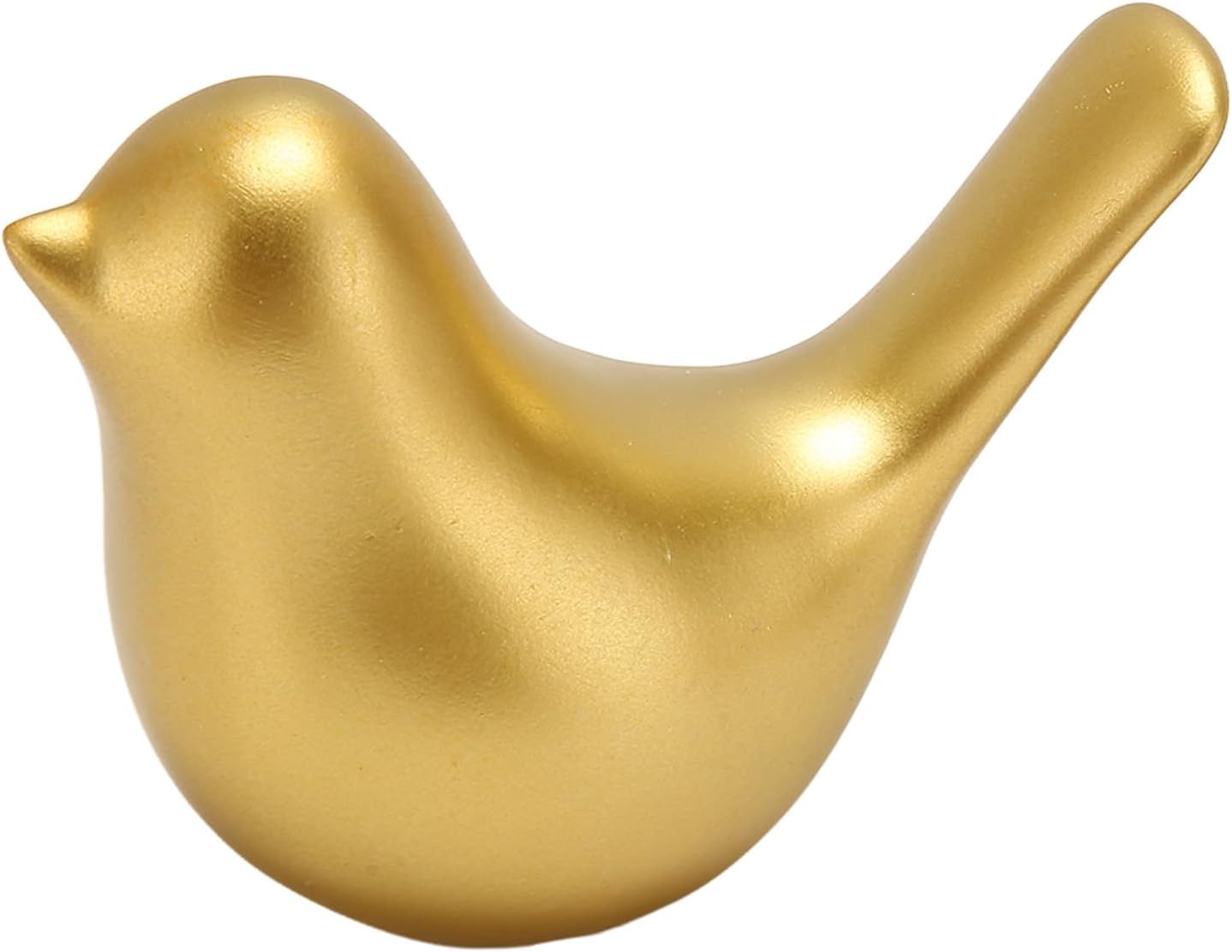 Fockety Estatuas de animales pequeños, 2 piezas, 2 tamaños, resina dorada, estatuas de pájaros pequeños, decoración del hogar, estilo moderno,