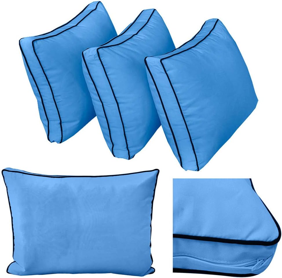 Prolinemax Funda solamente Sábana bajera ajustable para colchón de sofá cama estilo 3 doble con ribete de contraste para exteriores AD102