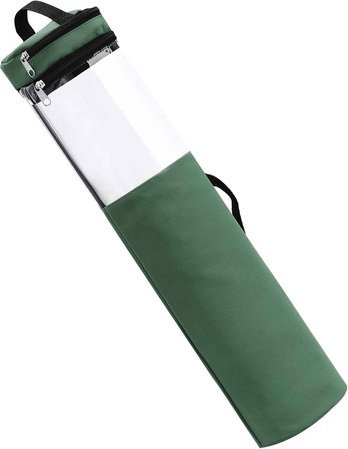 TITA-DONG Bolsa de almacenamiento de papel de regalo, organizador de papel de regalo con asas y cremallera que se adapta a 40 rollos con sección