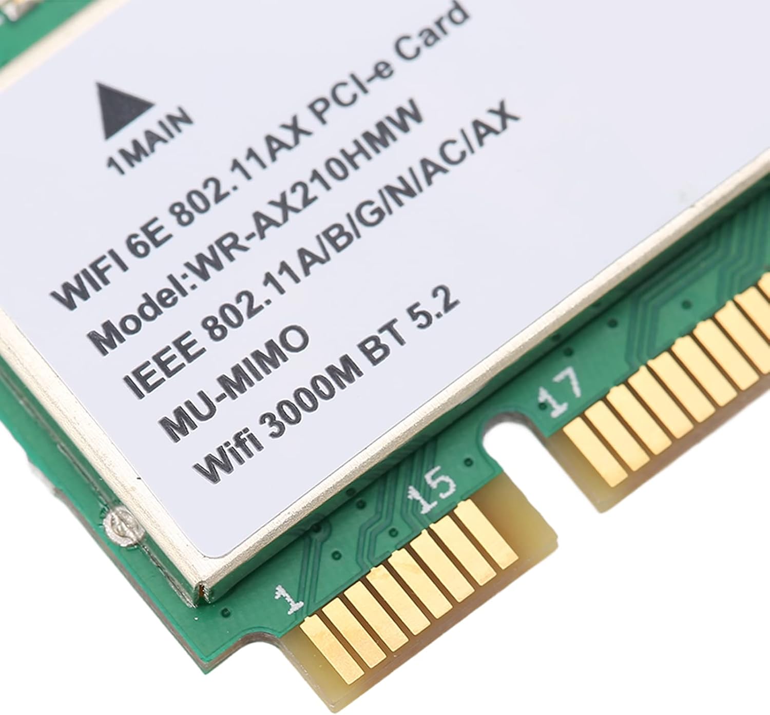 GLOGLOW Tarjeta de red inalámbrica, banda de 6 GHz Tarjeta de red inalámbrica Adaptador WiFi 5374M WiFi 6E 5G Triple Banda Gigabit Mini Módulo de