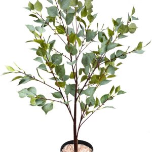 Planta de eucalipto artificial de 43 pulgadas de alto, árbol de imitación al tacto para decoración de interiores en el hogar, oficina, centro Planta de eucalipto artificial de 43 pulgadas de alto, árbol de imitación al tacto para decoración de interiores en el hogar, oficina, centro
