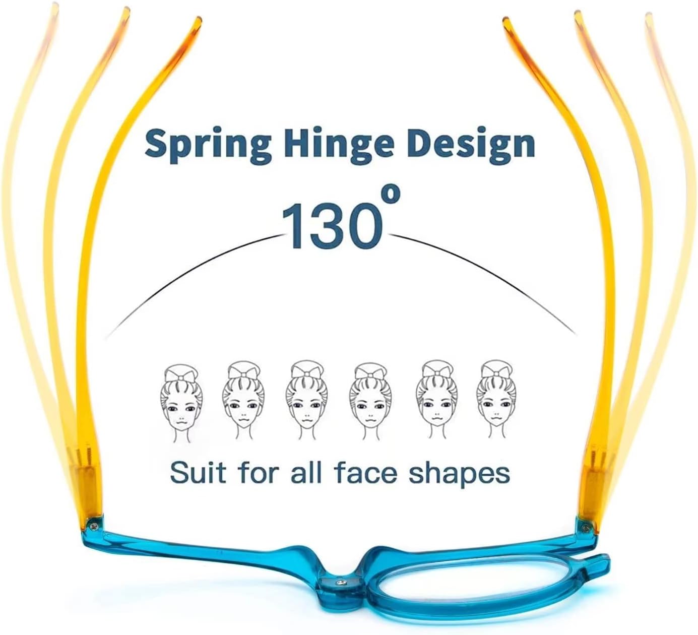 Makeup Reading Glasses for Women Magnifying Cosmetic Make Up Readers Flip Eyeglasses