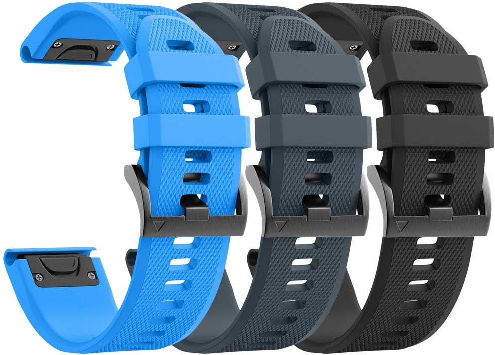 ANCOOL Correa de reloj para Fenix 5Fenix 6Garmin Fenix 7 Band 0.866 in bandas de silicona suave compatibles con Garmin S62 Watch BandFenix 5 PLUS