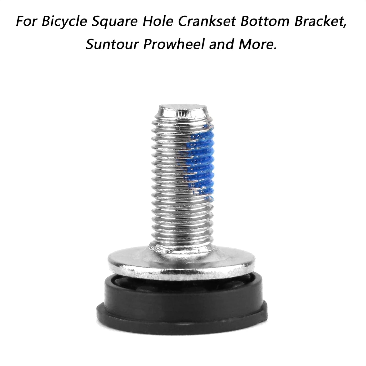 Tornillo de fijación con manivela hexagonal de 0.315 in para bicicleta con tapas para bicicleta con agujero cuadrado soporte inferior, Suntour