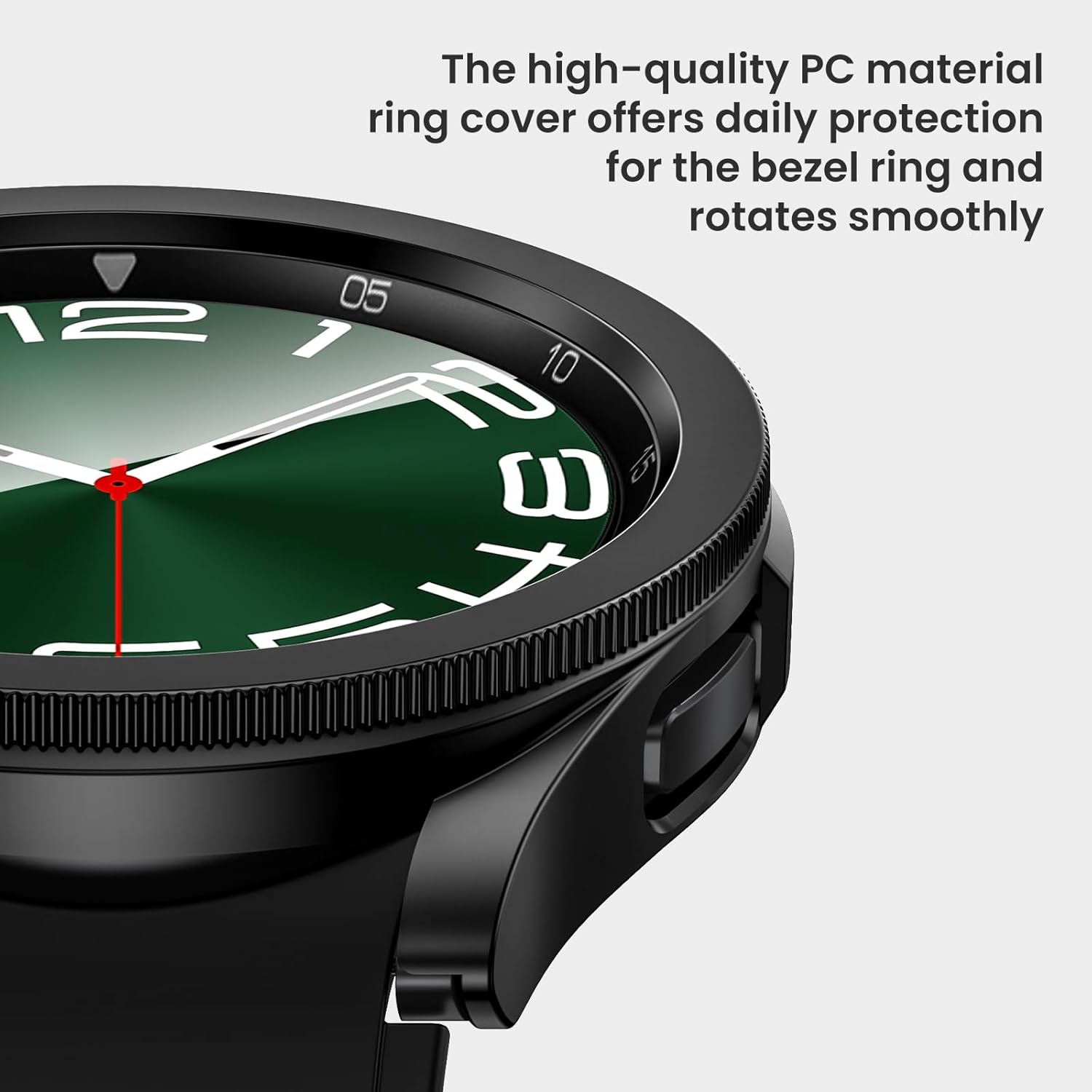 Goton Paquete de 2+2+3 3 en 1 para Samsung Galaxy Watch 6 Classic de 1.772 pulgadas, protector de pantalla y funda, paquete de 3 protectores de