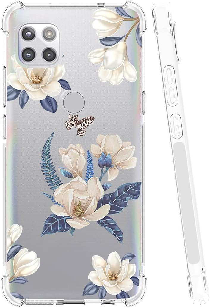 Funda para Moto One 5G Ace, Moto G 5G para niñas, transparente y delgada, a prueba de golpes, flexible de goma de poliuretano termoplástico, funda