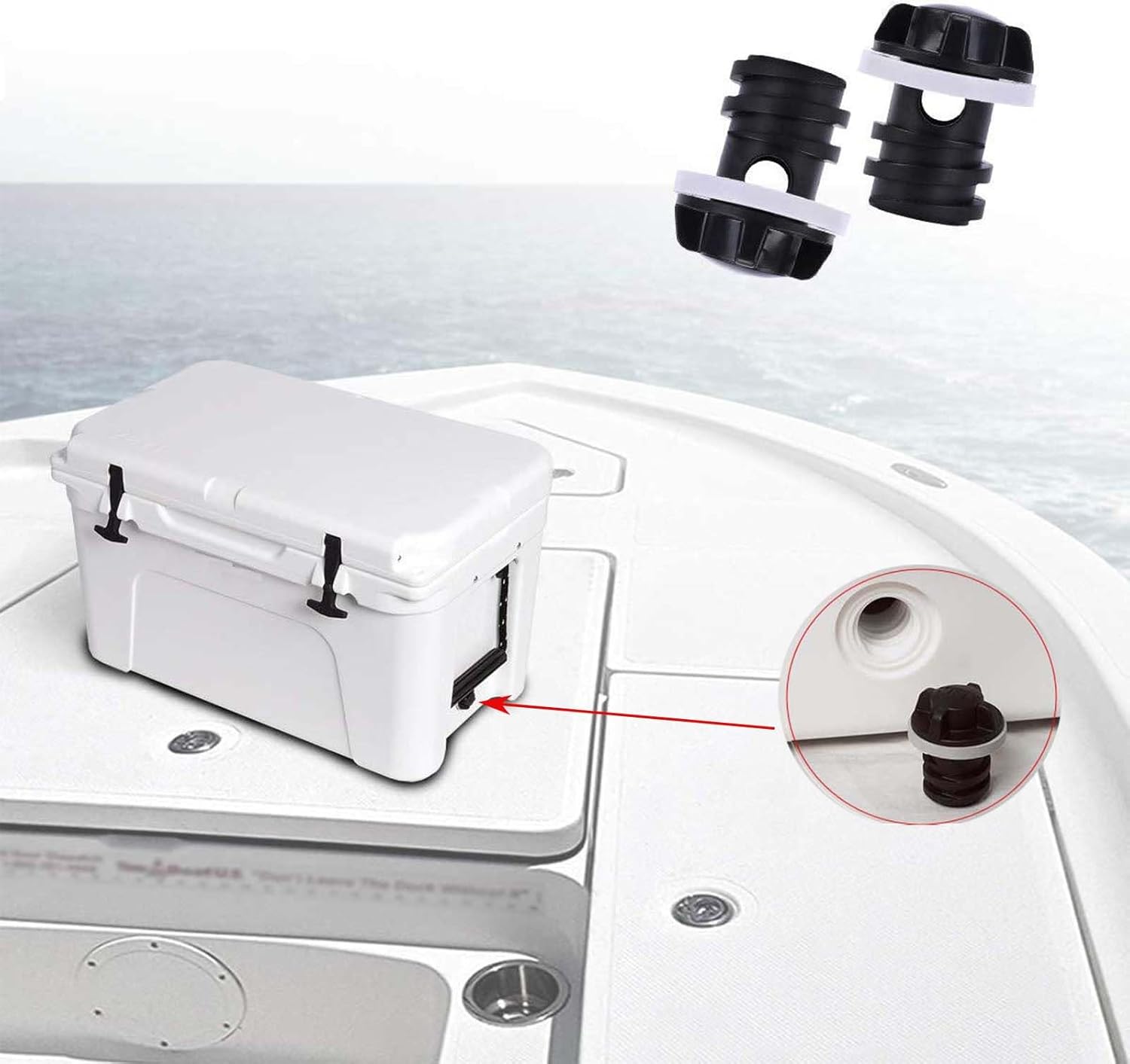 Enchufe enfriador para YETI, paquete de 2 piezas de repuesto compatible con enfriadores YETI RTIC ORCA Roadie y Tundra, accesorios para enfriador