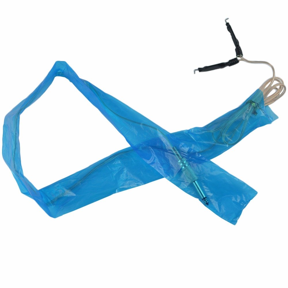Cubiertas de cordón de clip de tatuaje, 125 piezas desechables para tatuajes, fundas de cordón, suministros de barrera limpia para cable de