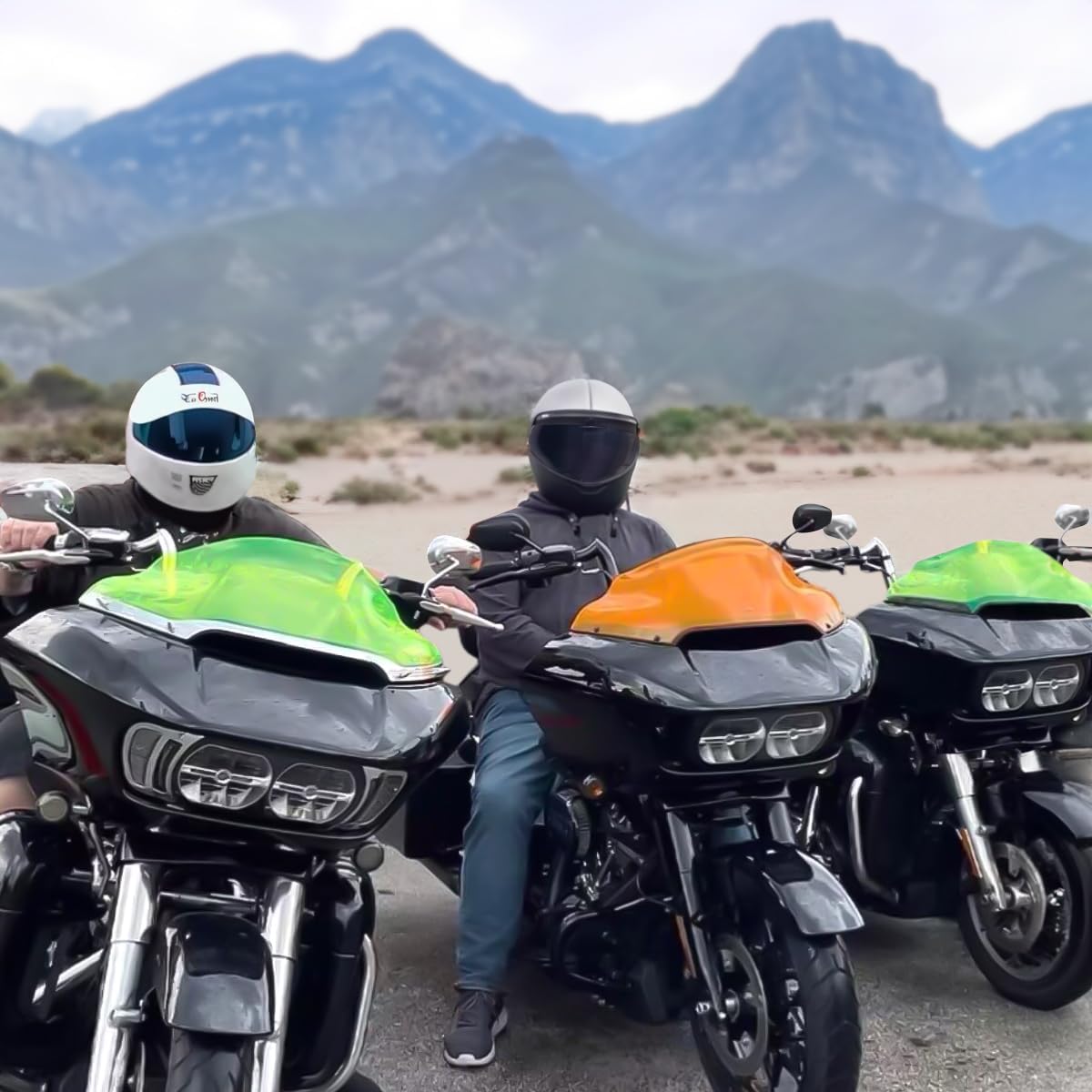 Parabrisas de 13 pulgadas para Harley Road Glide FLTR FLTRX 2014-2022 (doble deslizamiento ligero), color verde