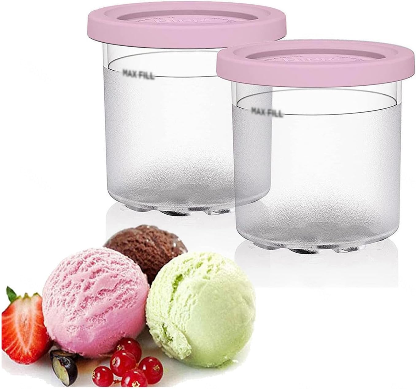 EVANEM 246 recipientes de crema, para recipientes de crema de helado Ninja, enfriador de pintas de helado de 16 onzas herméticas y a prueba de hojas