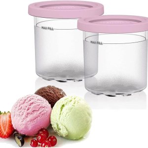 EVANEM 246 recipientes de crema, para recipientes de crema de helado Ninja, enfriador de pintas de helado de 16 onzas herméticas y a prueba de hojas EVANEM 246 recipientes de crema, para recipientes de crema de helado Ninja, enfriador de pintas de helado de 16 onzas herméticas y a prueba de hojas