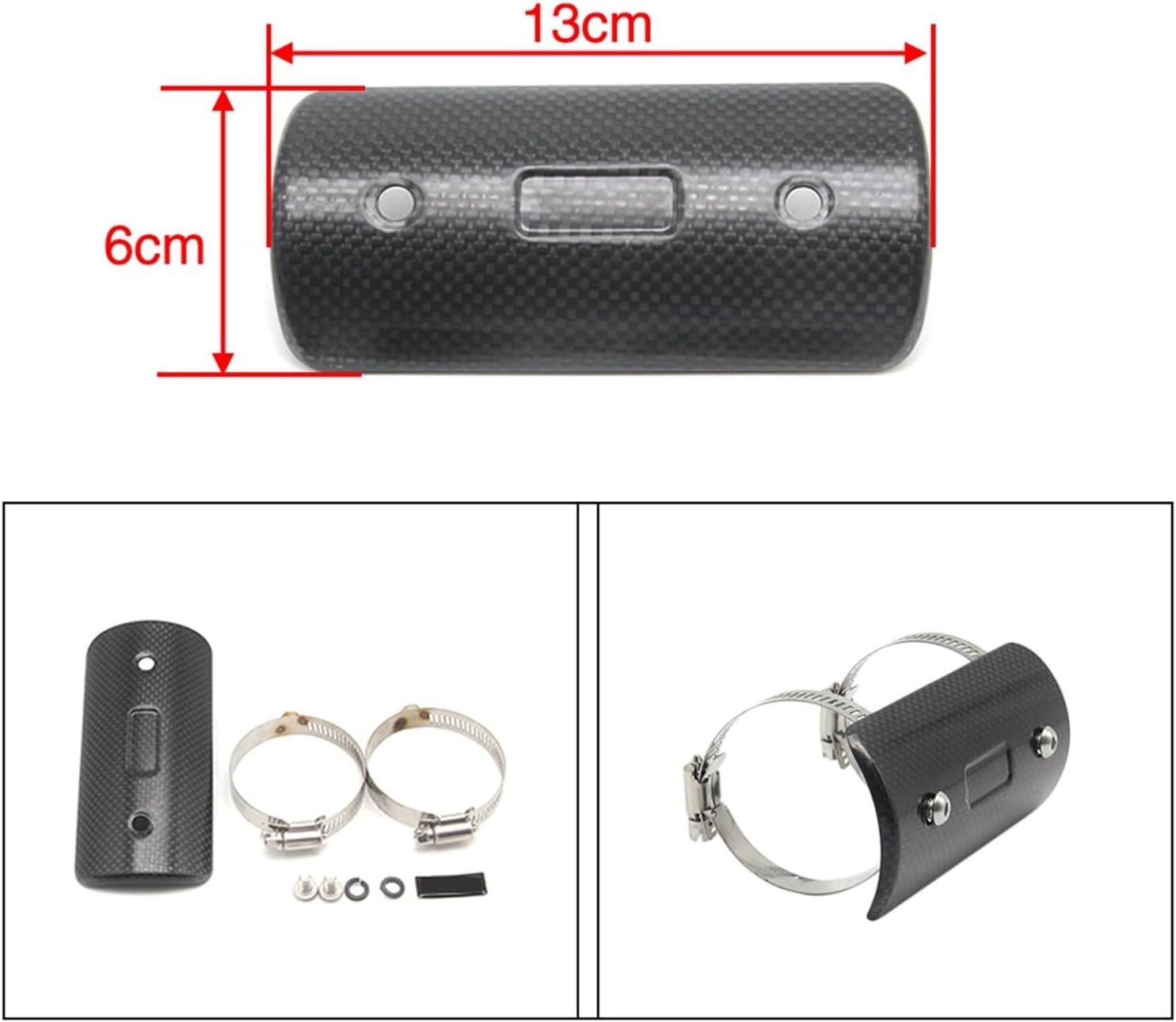 Protector de tubo de escape de motocicleta Cubierta de protección de tubo de escape de fibra de carbono para BMW R1150r K1300r R Nine T F 650 Gs