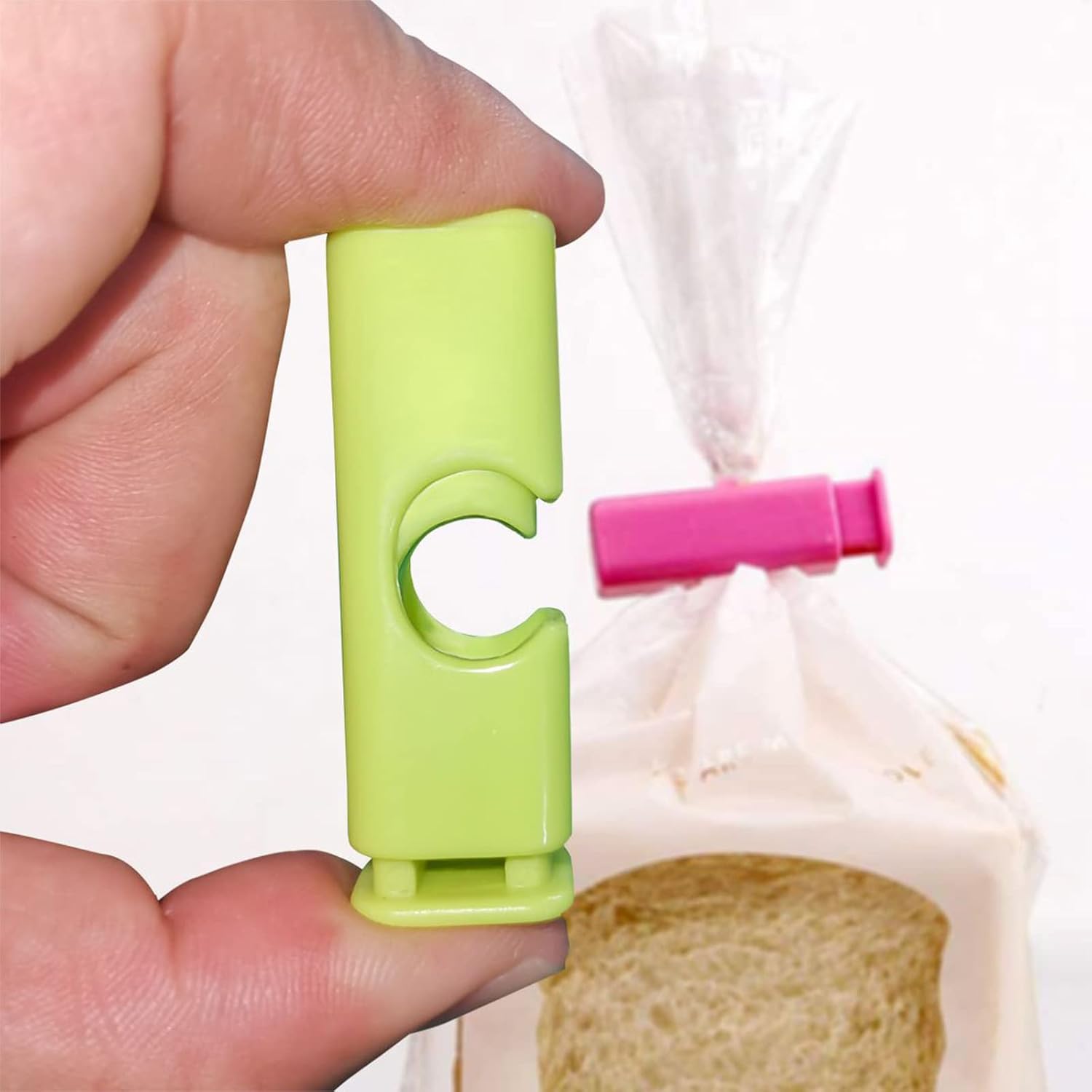 Algado 10 selladores de bolsas Gripstic, selladores de bolsas de plástico para alimentos frescos, selladores de bolsas multiusos para bolsas de