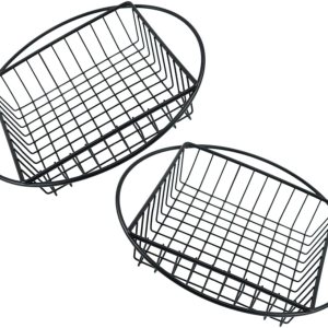 Cesta de pan de metal para patatas fritas, 2 unidades, bandejas de metal para servir colador inoxidable, soporte para patatas fritas, cesta de Cesta de pan de metal para patatas fritas, 2 unidades, bandejas de metal para servir colador inoxidable, soporte para patatas fritas, cesta de