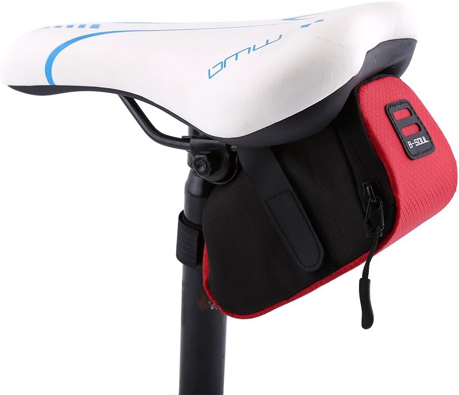 Ciclismo al aire libre Montaña, Asiento Sillín Bolsa de bicicleta Bolsa Sillin Bicicleta Bolsa de almacenamiento (rojo)