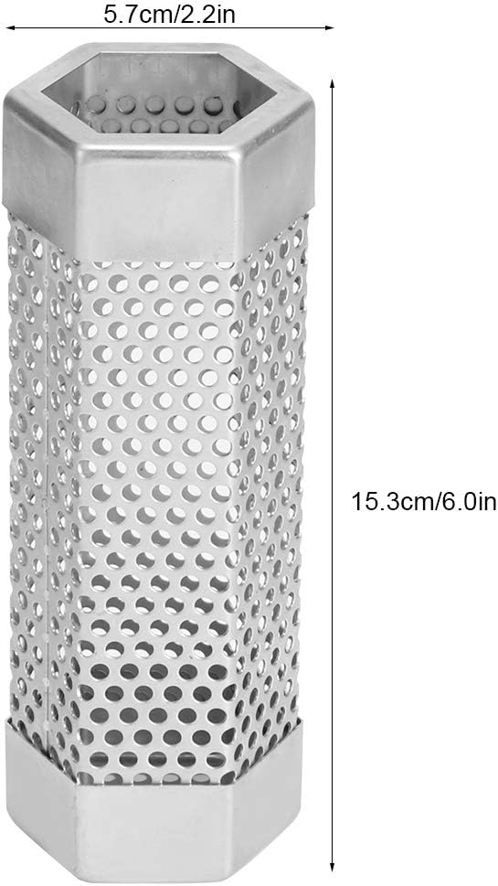 GOTOTOP Tubo de ahumador de pellets, 2 piezas, tubo de ahumador para parrilla, tubo de malla, tubo de humo, tubo de pellets de acero inoxidable de 6