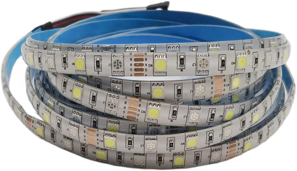 5050 RGBW RGB+blanco frío (6000K-7000K) 150RGB+150White LED 16.4 ft 16.4ft 60LEDsm Cinta LED multicolor IP65 revestimiento de silicona impermeable
