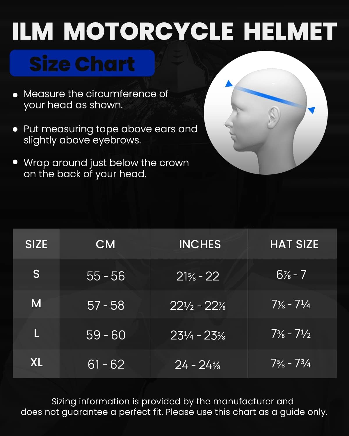 ILM Casco modular de motocicleta de cara completa para ATV, casco de moto de nieve tres en uno, con visera antiniebla Pinlock para hombres y