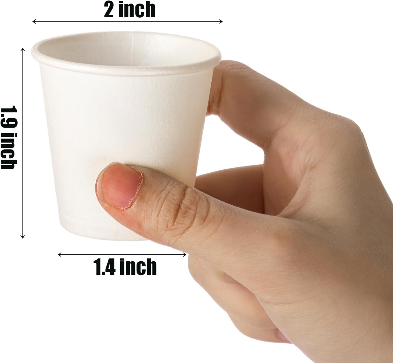 Nicunom Paquete de 1000 vasos de baño de 2 onzas, mini vasos de papel desechables, vasos de muestra de papel, tazas de enjuague bucal, tazas de