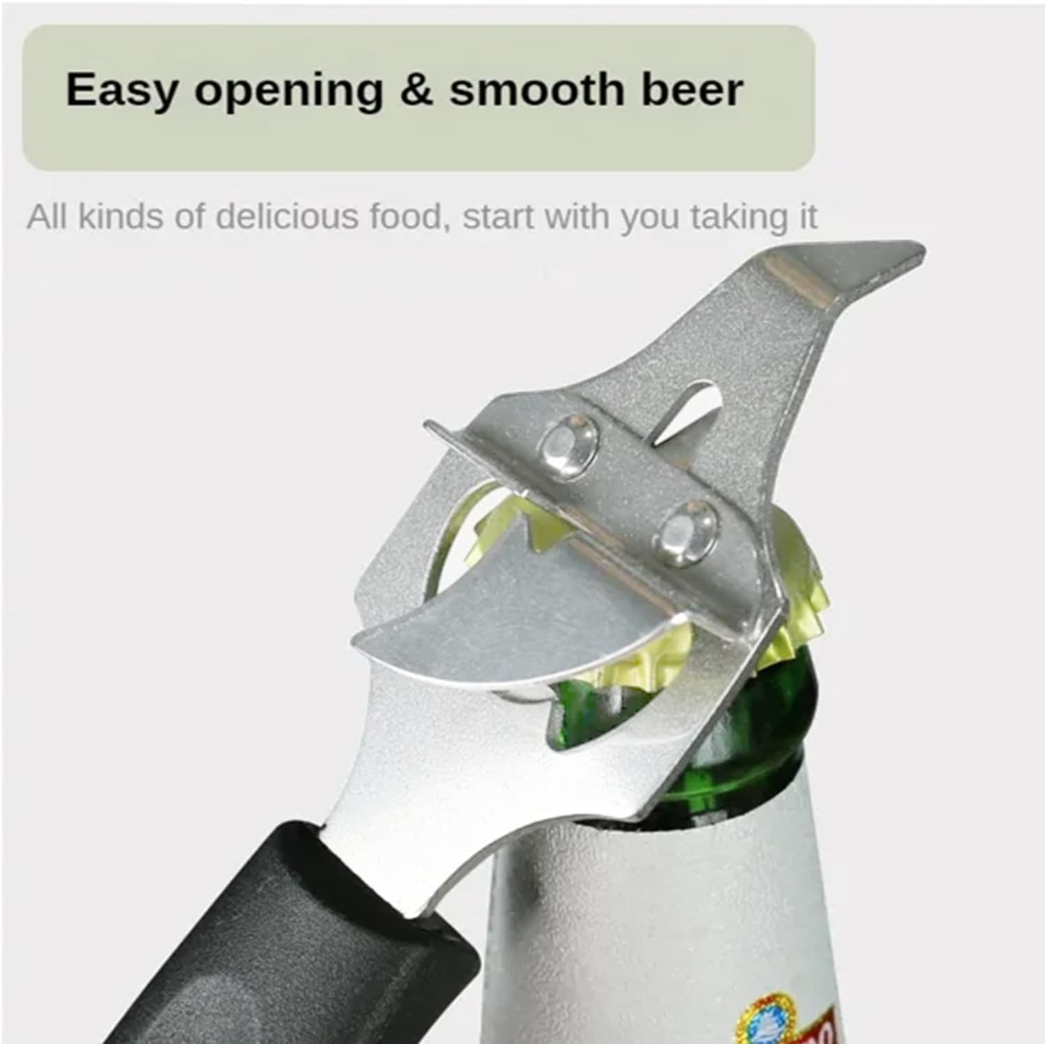 Abrebotellas, abridor de latas multifuncional de acero inoxidable, agarrador de tapa de frasco, abridor manual de botellas, accesorios de cocina