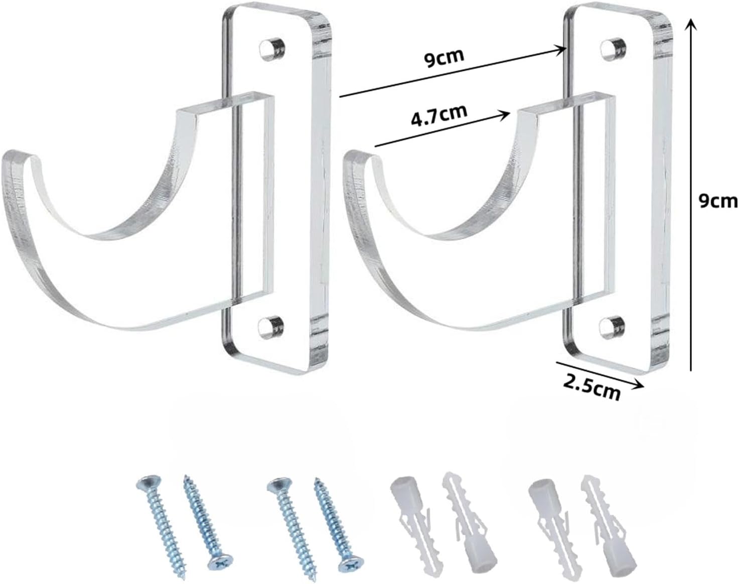 Samurai Sword Hanger, Sword Rack, Acrylic Decorative Sword Display Holder, Sword Hook Wall Mount for Saber Tanto Cosplay