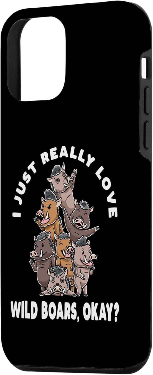 iPhone 12 mini Funny Wild Boar Pig I Just Really Love Wild Boars Case