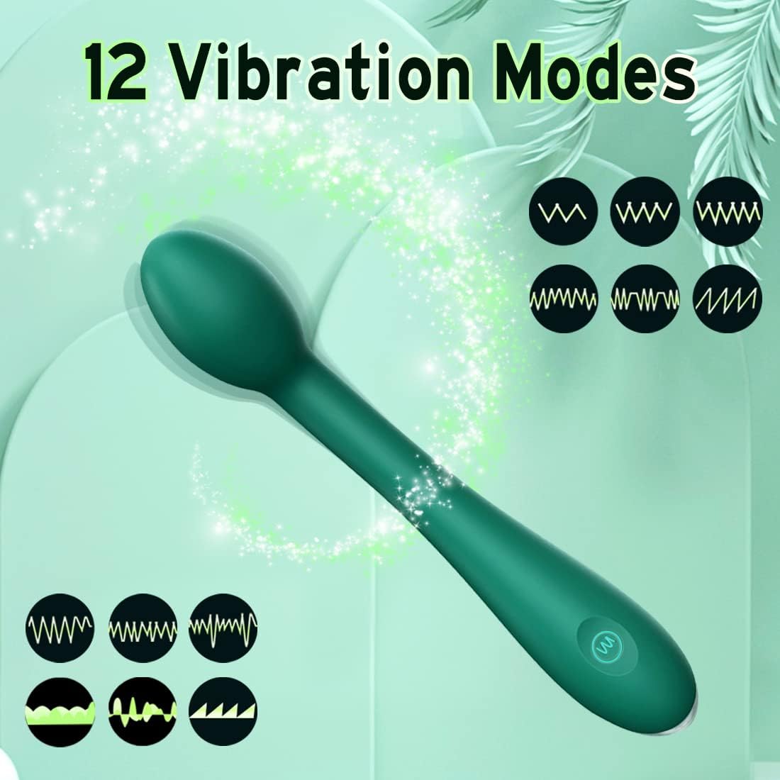 Vibrador de punto G, juguetes sexuales para adultos, estimulador anal de tetas del clítoris, consolador con 12 potentes modos de vibración,