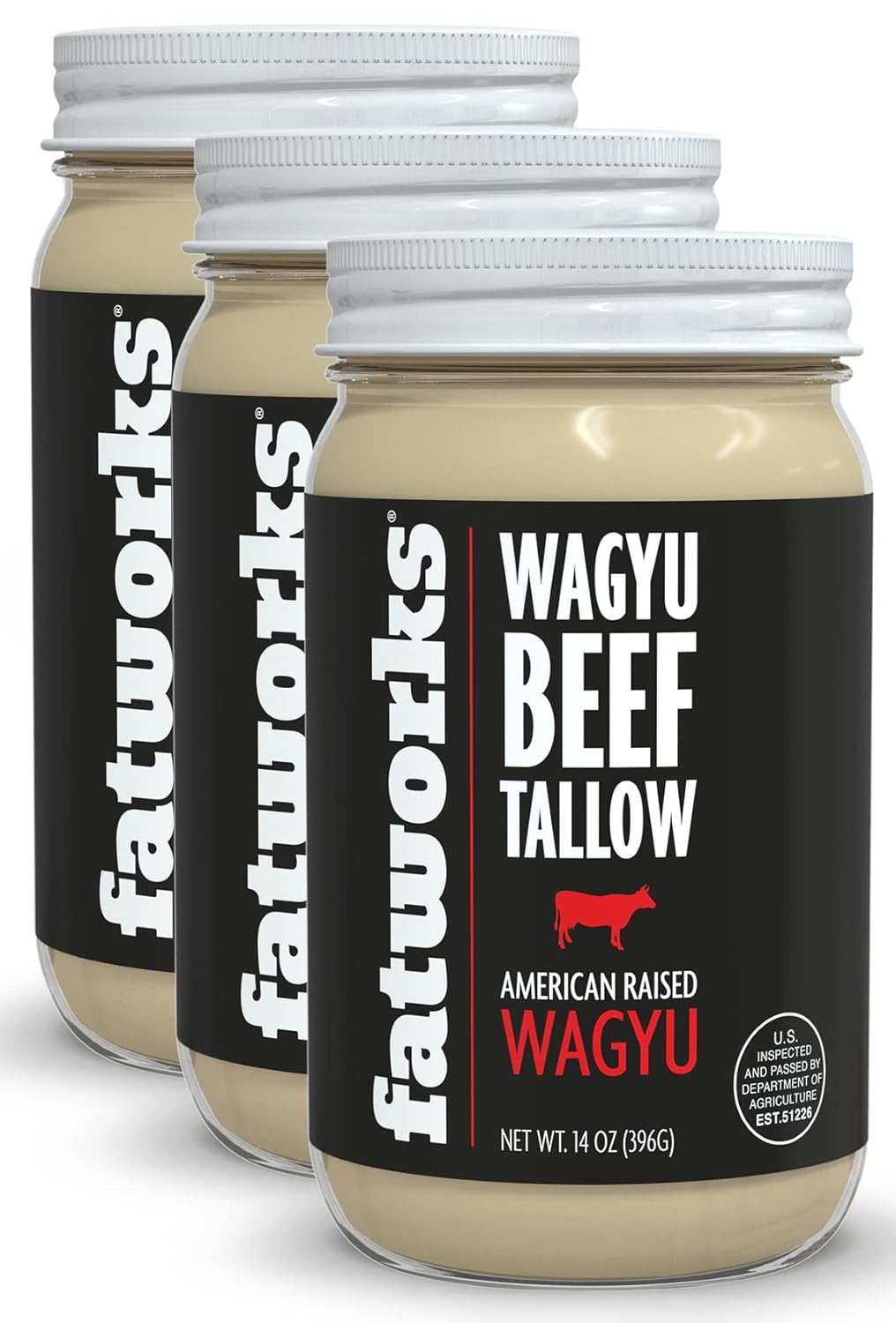 Fatworks 100% American Wagyu Tallow, Pit Master Secret Weapon, certificado Wagyu, KETO, PALEO, CARNIVORE, WHOLE30, no hidrogenado, de origen
