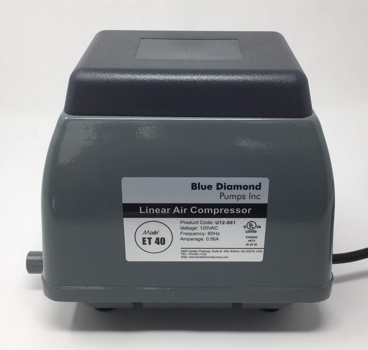 Blue Diamond Pumps Blue Diamond ET 40 Bomba de aire de diafragma lineal séptico o estanque