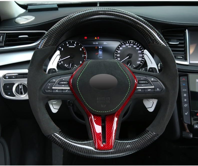 SANRILY Fundas de aluminio plateado para palanca de cambios de volante para Infiniti Q50 QX50 Q60 Coupé 2019 y para Nissan Skyline GT Rogue 2021