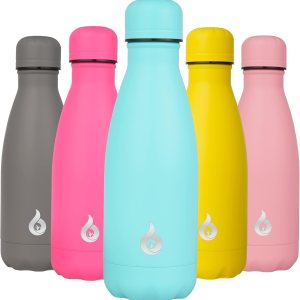 BJPKPK Botella de agua aislada de acero inoxidable de 12 onzas para viajes, mantiene el frío y el calor, turquesa BJPKPK Botella de agua aislada de acero inoxidable de 12 onzas para viajes, mantiene el frío y el calor, turquesa