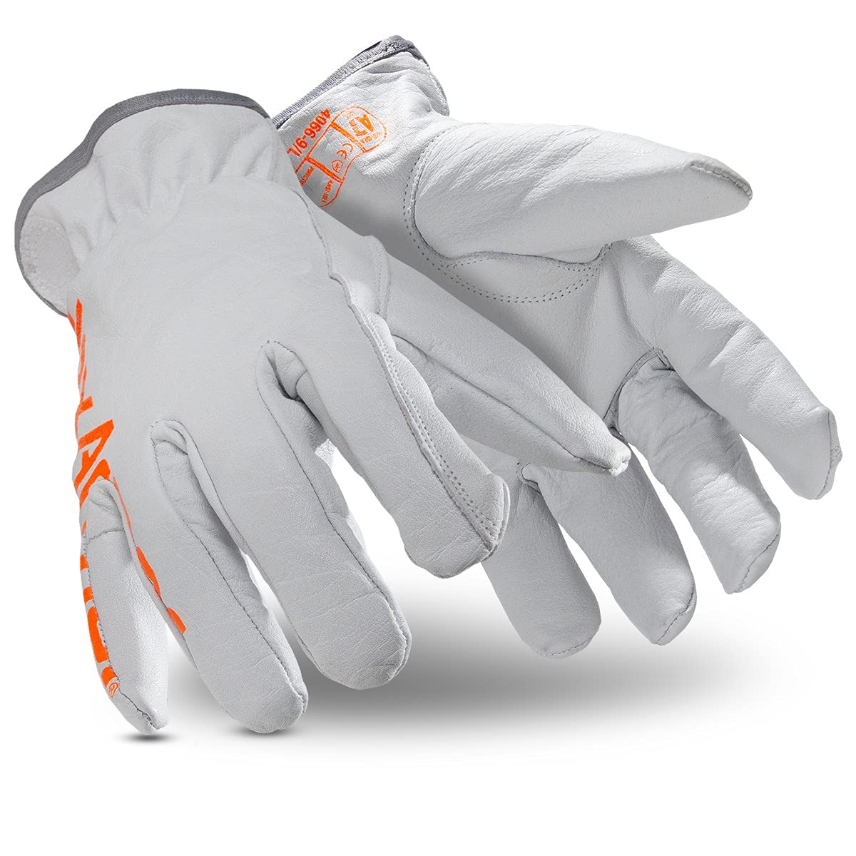 HexArmor Chrome SLT  Series 4066 – Guantes de trabajo de cuero resistentes a cortes y calor, talla L