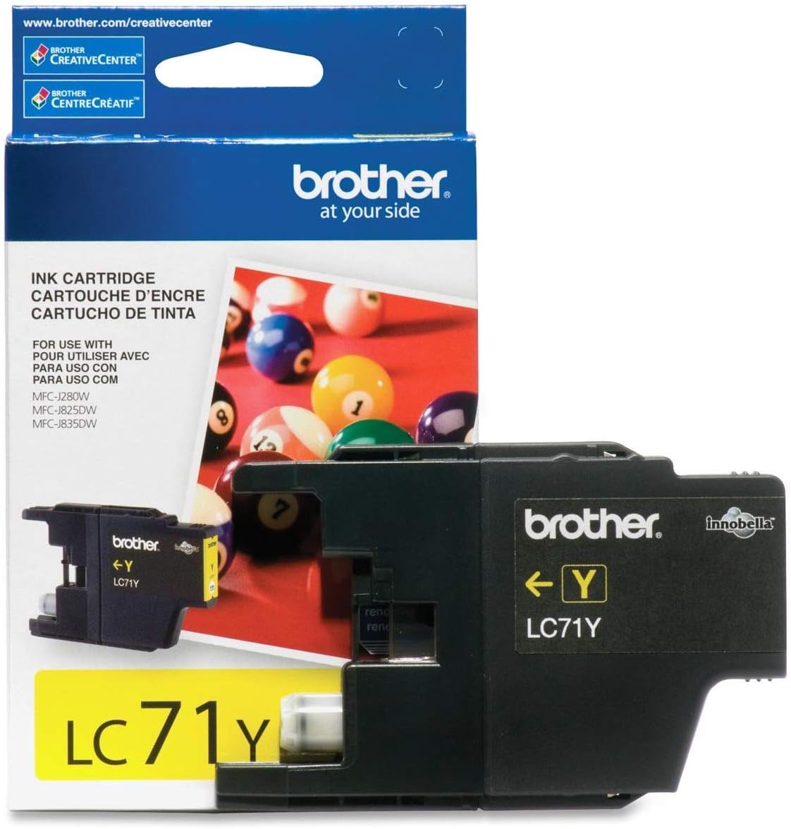 Brother Impresora LC71Y Tinta amarilla de rendimiento estándar (paquete de 2)