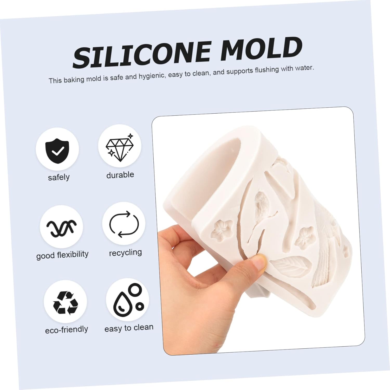 Abaodam 3pcs Hand Decor Christmas Crackers Matzo Crackers Silicone Flower Kitchen Cake Animal Soap Molds Creative Fondant Baking Molds Flexible